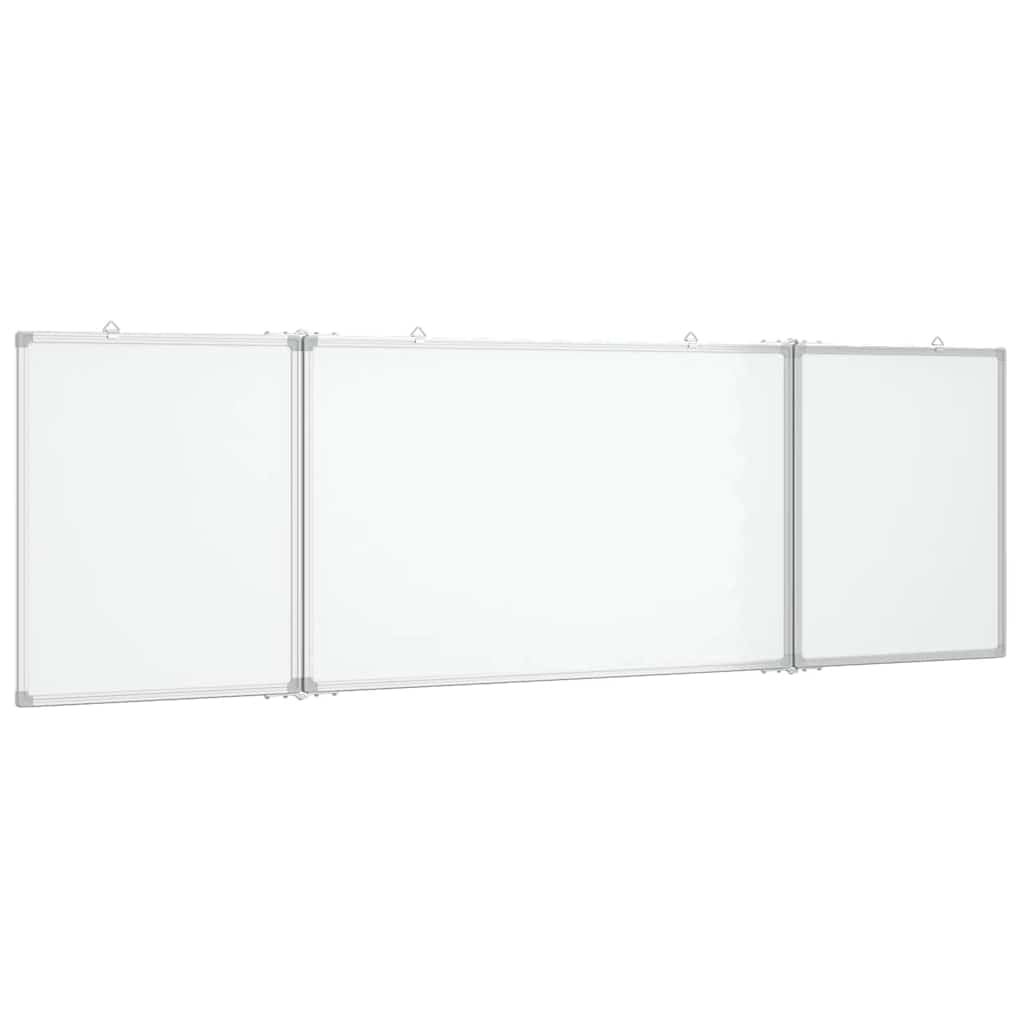 vidaXL Magnetic Whiteboard Foldable, Dry Erase White Board for Wall, Writing Board for Home Office and School, Writing Board for Notice, Aluminium