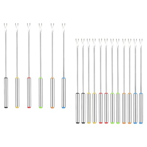 Generic 18 Pieces Cheese Fondue Sticks Barbecue Forks Stainless Steel Hotdogs Roasting Sticks,