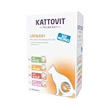 KATTOVIT - Urinary Multipack Nassfutter für Katzen | Katzen-Nassfutter als Alleinfuttermittel im Frischebeutel. Diätfutter für ausgewachsene Katzen mit Harnwegserkrankungen | 5X 12 x 85g