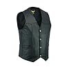 Leatherick heren vest van echt leer in bikerstijl, casual mode