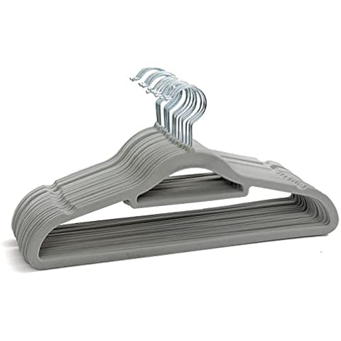 50 Non-Slip Velvet Hangers with Swivel Hooks Cover