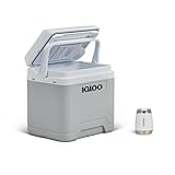 IGLOO IE24 DC elektrische Kühlbox, 24L, Mini-Kühlschrank 12V für Auto, Boot, Freizeit, grau & Wine Weinbecher – Doppelwandiger Edelstahl Thermobecher mit Deckel, weiß, 300ml für unterwegs, Camping