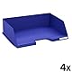 Exacompta 112104D 4er Pack Premium Briefablage Querformat Combo Maxi für DIN A4 quer. Idealer Briefkorb für Ihre Organisation. Robuster und stapelbarer Ablagekorb Blauer Engel nachtblau