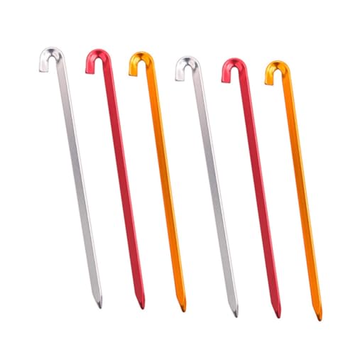 Piquetas de aluminio para tienda de camping estacas resistentes exterior Toyvian 12 unidades 6