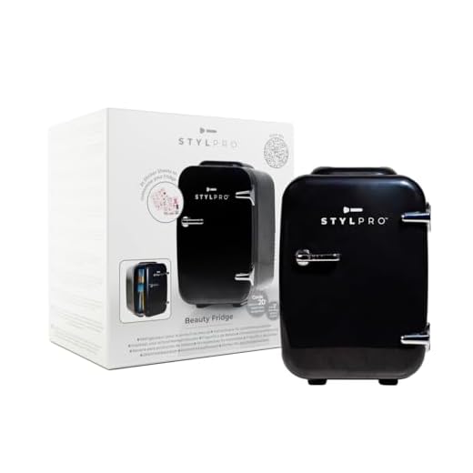 StylPro mini beauty fridge black – 4l skincare fridge for serums, creams, masks & nail polish – cooling & heating modes – quiet, compact, eco packaging – ideal vanity organizer