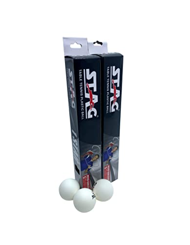 Image of Stag Performance 1 Star White Table Tennis (T.T) Balls| Advanced 40+mm Ping Pong Balls for Training, Tournaments and Recreational Play| Durable for Indoor /Outdoor Game -White Pack of 12