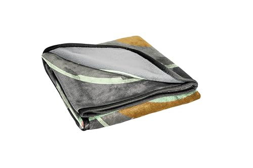 Image of Jay Franco Plush Throw Blanket - 46 inch x 60 inch Inches Kids Hero Soft & Cozy Fleece Throw for Bedroom & Couch Decor, Official Licensed Product, Gray - Star Wars Mandalorian