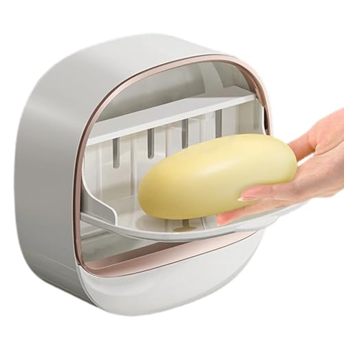 Porte-Savon,Étagère Murale avec Un Plateau De Vidange - Support pour Savon De Douche - pour La, La Cuisine, La Maison, La Salle De Bain, La Buanderie Et La Douche