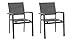 Produktbild lifestyle4living Gartenstuhl 2er Set (stapelbar), Alu, Bezug (anthrazit), Wetterfester Metall Garten Stapelstuhl. Ideal auch als Balkon-Stuhl und Terrassenstuhl