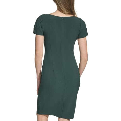 Vince Camuto Boia feminina de crepe com ombros de fora com detalhe de laço na manga, Caçador, 44