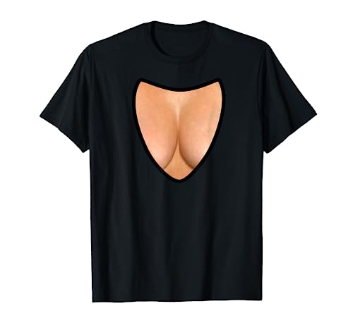 Titten Ausschnitt Frauen Brüste Kostüm Karneval Halloween T-Shirt