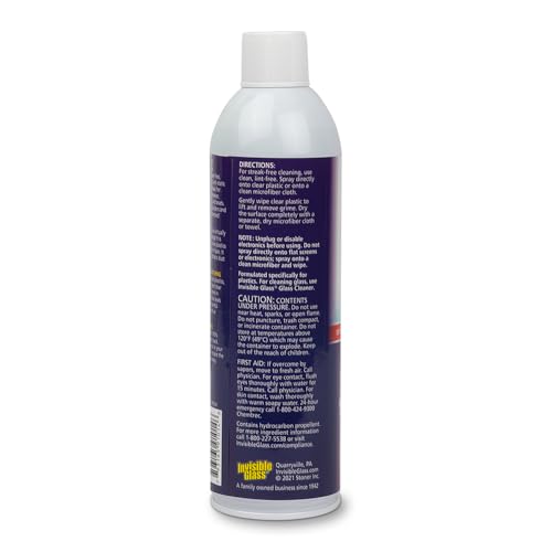 Image of Invisible Glass 91014-4PK Clear Plastic Cleaner - Cleans and Protects Plastic on Electronics, Appliances, Eyewear, Cars, Trucks, RVs, Boats & More, Helps Prevent Fog and Static - 19 oz (Pack of 4)
