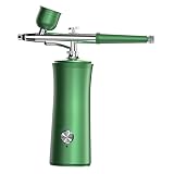 Inyector de oxígeno facial Dispositivo de introducción de esencia hidratante para el hogar Nano spray portátil de mano Instrumento de introducción facial hidratante,Green