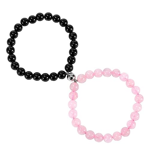 Pulseras con piedras naturales YRYRYW elásticas de 8 mm la idea de regalo perfecta para parejas