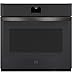 GE JTS5000FNDS 30" Built-In Single Electric Convection Wall Oven with European Convection Hidden Backlit LCD Control Precision Temperature Probe Self-Clean with Optional Steam Clean in Black Slate