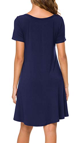 Image of POPYOUNG Women's Dress Fall Outfits Casual Midi Sundress
