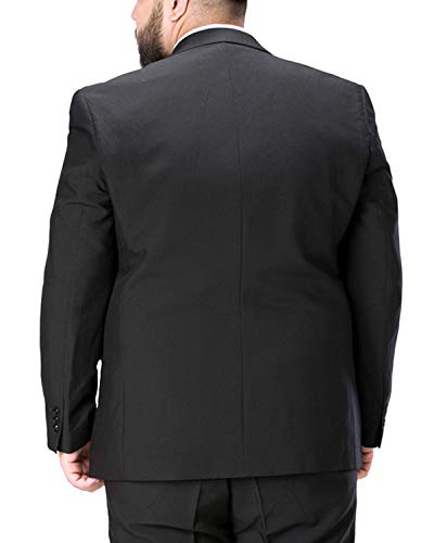 Formal Men's 3 Piece Business Suit Big and Tall Notch Lapel 2 Button Blazer Jacket Vest Pants2