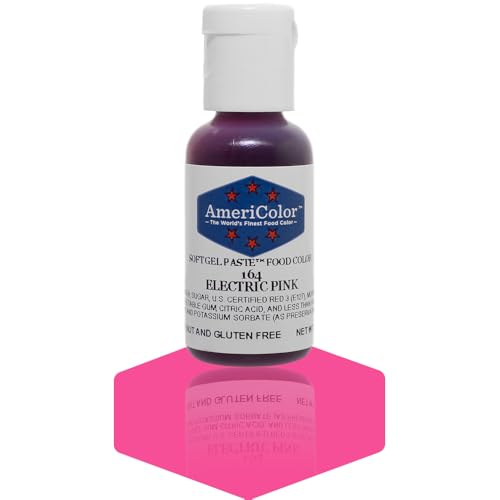 AmeriColor, Electric Pink, .75 Ounce Bottle, Soft Gel Paste Food Color
