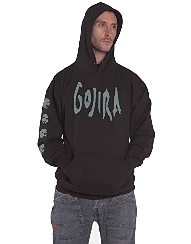 Gojira Pullover Hoodie: Fortitude Faces (Back & Arm Print) - Small - Black - Unisex