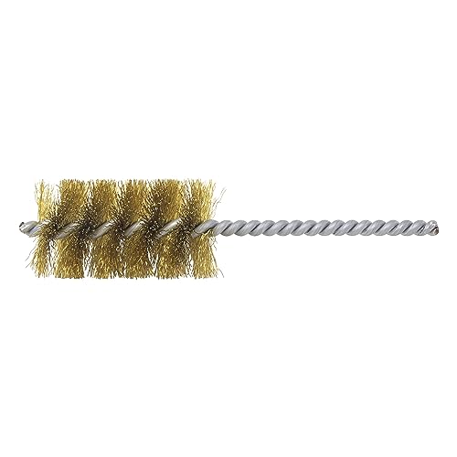 Image of Brush Research 83 Series Tube Brush-Cut For Power, 1.500 inch Brush Diameter, Brass .010 inch Wire Fill, 2.5 inch Brush Length, 6 inch Overall Length, Made in USA (Pack of 6)
