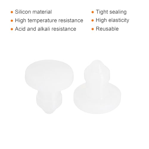 Image of MECCANIXITY Silicone Snap in Locking Hole Plugs Rubber Panel Seal Cover Flush Type Panel Round for Kitchen Rubber Bulkheads Waterproof Sealing Plugs 3.5mm /0.14 Inch Dia Transparent,Pack of 20