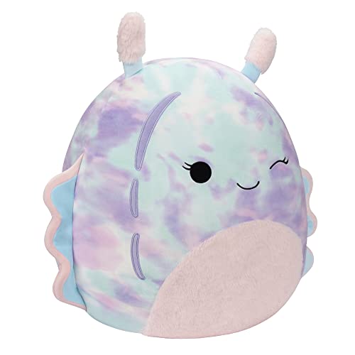 Image of Squishmallows 14-Inch Dottie Pink and Blue Tie-Dye Sea Slug - Large Ultrasoft Official Kelly Toy Plush