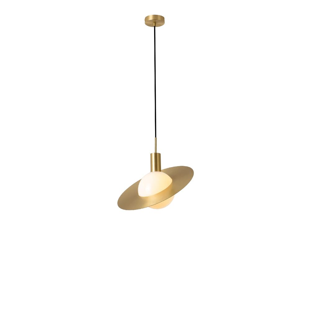 Lámpara de hierro minimalista de cristal soplado para dormitorio