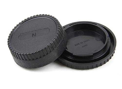 Tapas para cuerpo y lente trasero para cámara Nikon D7000, D5100, D5000, D3200, D3100, D3000, D90, D80, D70, D60, D50, D40 compatible con lentes F Mount 55-200/4-5.6G ED/VR miniatura 2