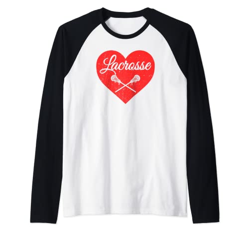 Lacrosse Team Mom Gifts LAX Coach Regalo Player Gear Love Camiseta Manga Raglan