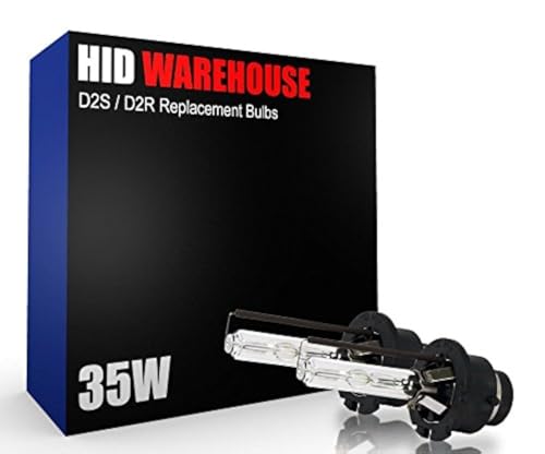 Image of AC HID Xenon Replacement Bulbs - D2S / D2R / D2C - 10000K Dark Blue (1 Pair) (Metal Bracket)