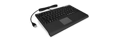 RaidSonic KeySonic ACK-540U+ - Tastatur - mit Touchpad - US - Schwarz