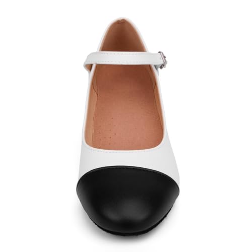 Character Shoes for Women Dance Shoes,Stylish Ankle Strap Low Heels for Ballroom,Salsa,Tango3