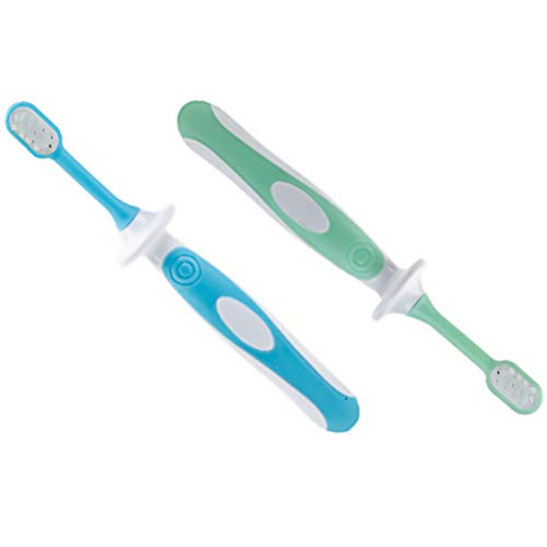 TOYANDONA 2 peças de escova de dentes de silicone para bebês, escova de dentes, escova de dentes de