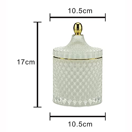Potiche Decorativo de Vidro Branco 11cm x 17cm - Wolff