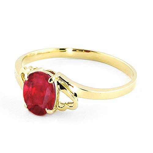 Galaxy Gold GG 14k Solid Gold Ring 1.15 ct Oval-Shaped Ruby2