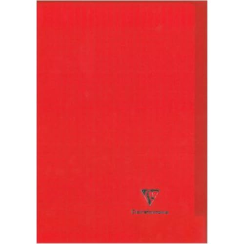 Lot de 10 Cahier Kover Book 24x32, 96p./48 feuilles 90 g/m² piquées, couv. transparente rouge, Séyès