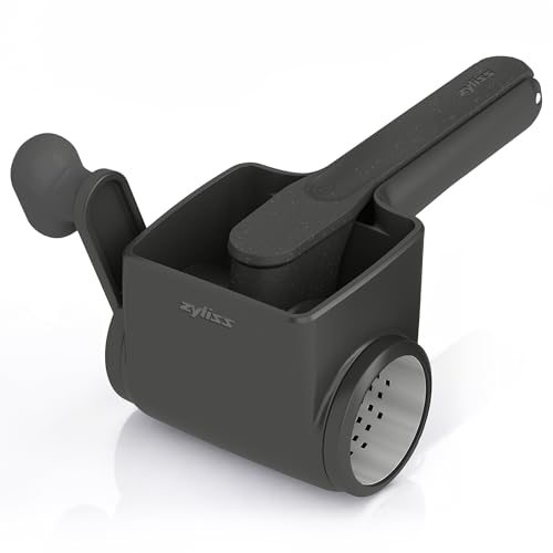 Zyliss Râpe à Fromage Professionnelle, Acier Inoxydable/Plastique, Pour Légumes, Fromage, Carotte, Noix, Chocolat, Râpe à Fromage Manuelle avec Tambour,...