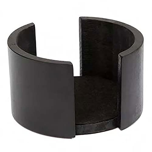Thirstystone Black Stained Acacia Wood Round Coaster Holder 4.38\" Diameter Holds Round 4\" Coasters