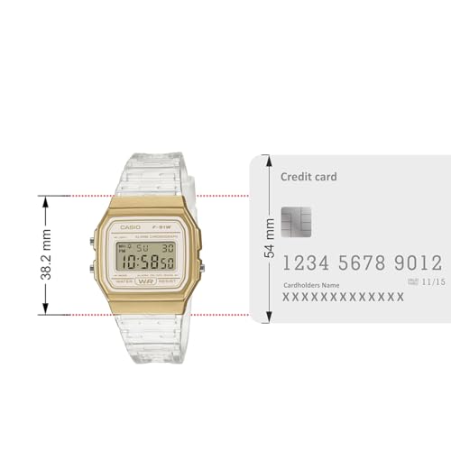 Image of Casio Youth F-91WS-7A2DF Digital Transparent Grey Watch Unisex (D427)