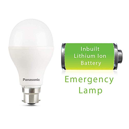 Image of Panasonic Inverter Bulb 7 Watt Rechargeable Emergency LED Bulb for Home Base B22 (Cool Day Light, Pack of 3, White)