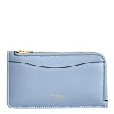 Coach Women's New York Zip Card Case Accessory-Travel Wallet, B4/Bluebell, One Size