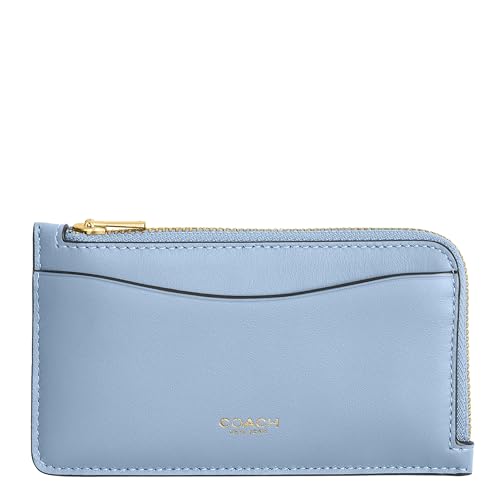 Coach Women's New York Zip Card Case Accessory-Travel Wallet, B4/Bluebell, One Size