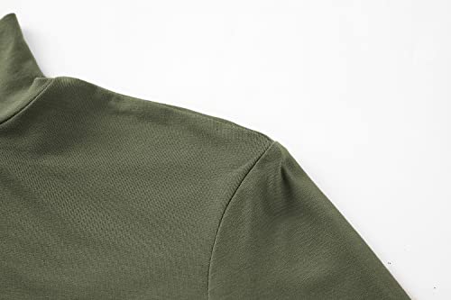 Image of Kindcall Lightweight Mock Turtleneck Crop Tops Long Sleeve Casual Base Layer for Women