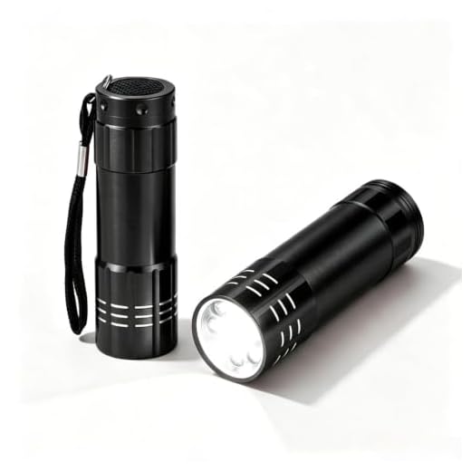 Mini LED Flashlight, Aluminum Flashlight Battery Not Included (Black)