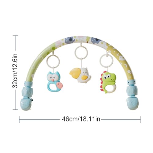 Générique Stroller Arch Toy, Battery-Powered Activity Arch, Sensory Pendant Plaything with Light, 18.11x12.6 inches Interactive Entertainment for Car Seats, Strollers, Babies 0+ Months – Image 3