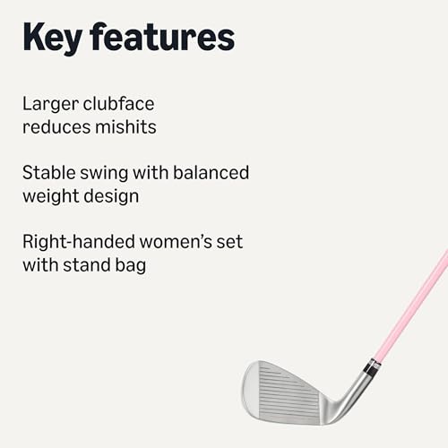 Amazon Basics Golf Club Set, 6- Piece with Stand Bag, Oversized Clubface, Low Center of Gravity - Image 2