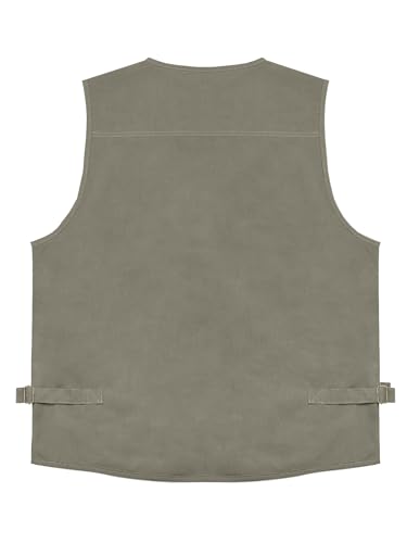 Image of Men's Poplin Outdoors Travel Sports Multi-Pockets Work Fishing Vest