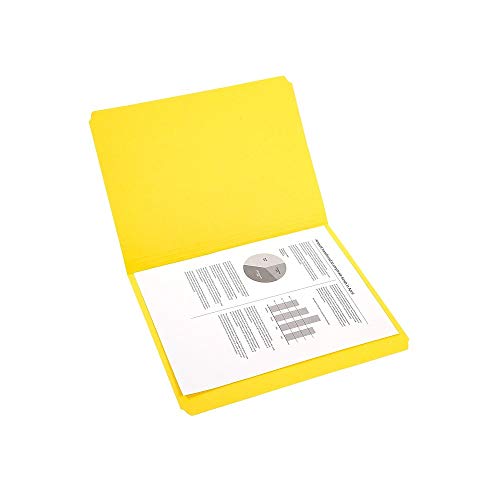 Staples 509661 Top-Tab File Folders Straight-Cut Tab Letter Size Yellow 100/Bx #TOP4
