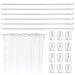INOSARO 6 pcs Tringle à Rideau en Plastique Réglable Tringle à Rideau Rétractable Avec 12 Crochets Autocollants Pour la Maison Hôtel Salle de Bain Armoire Tirette Blanc 39.8cm-69.9cm