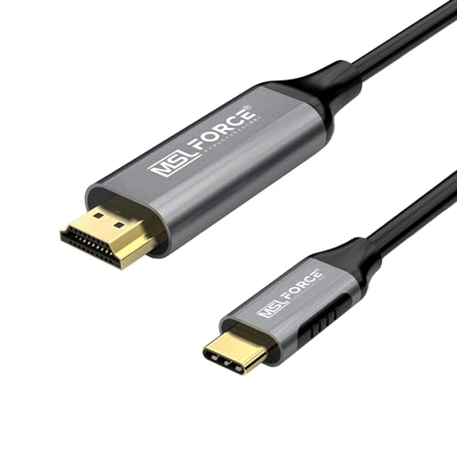 S̓{ USB-C & HDMI P[u 1.8yDPAlt[hΉUSB-C|[gpzy4K/60hz ΉzMacBook Pro/Air MacBook Air iPad Pro Galaxy yr[Mۏ zuc0120